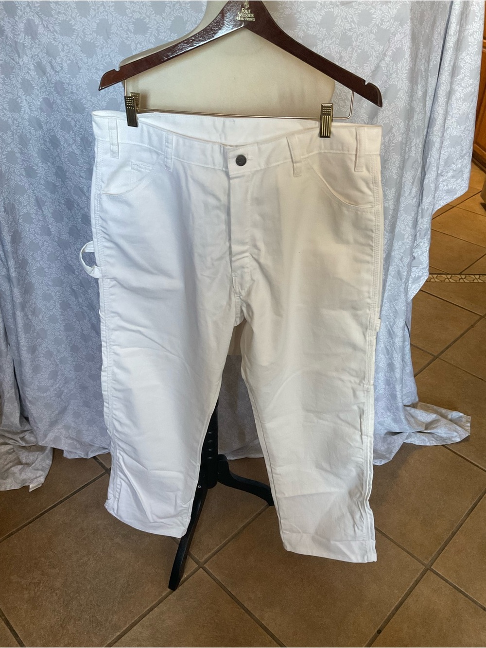 White Dickies Carpenter Pants
